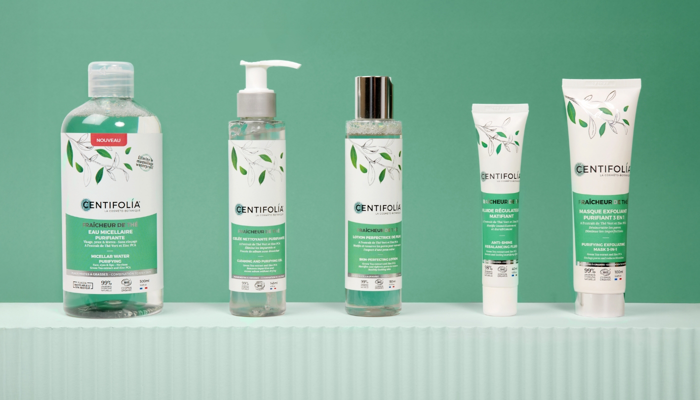 Produkty Centifolia Fraîcheur de Thé – přírodní péče pro mastnou a smíšenou pleť